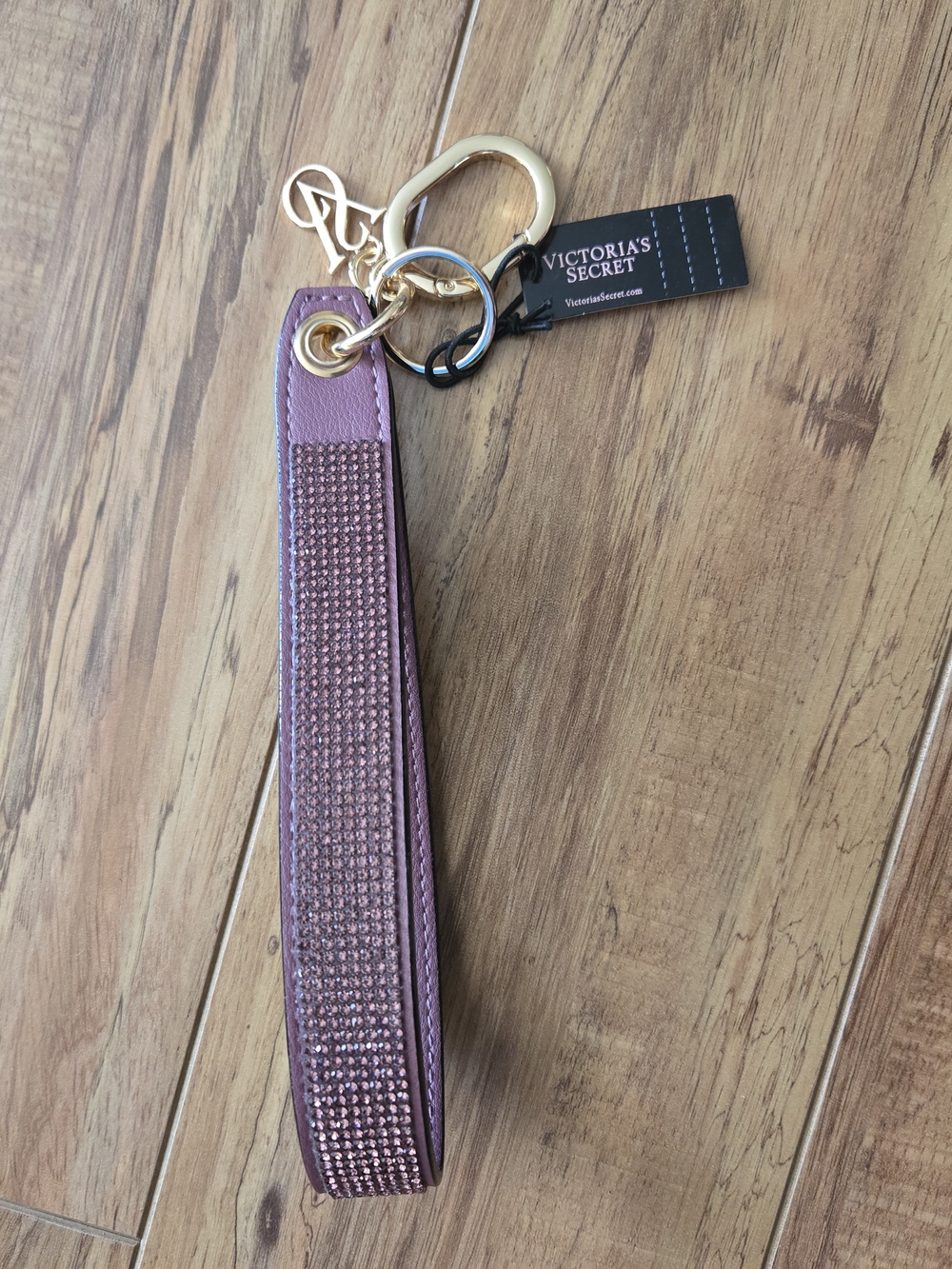 Victoria's Secret Sparkle Mauve Wristlet Keychain